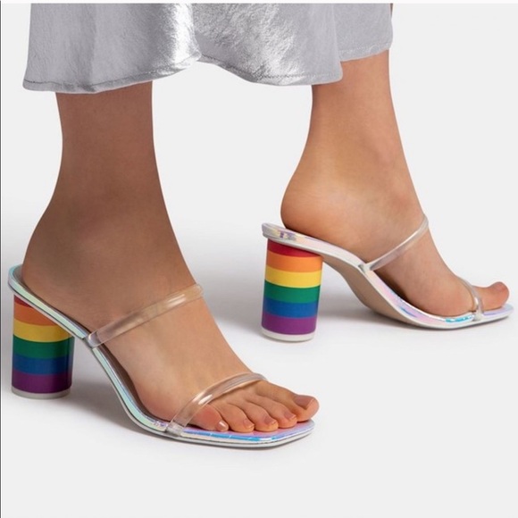 Dolce Vita Trevor Noles Pride Rainbow Heel Sandal - Picture 2 of 13